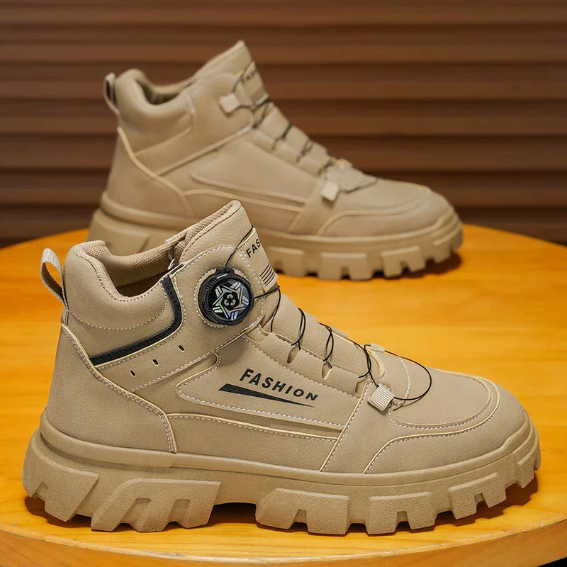 2025 Mens Boots Casual Shoes Winter Cowboy Combat Tactical Motorcycle Chelsea Ankle Leather Work Outdoor Hiking Designer Luxury