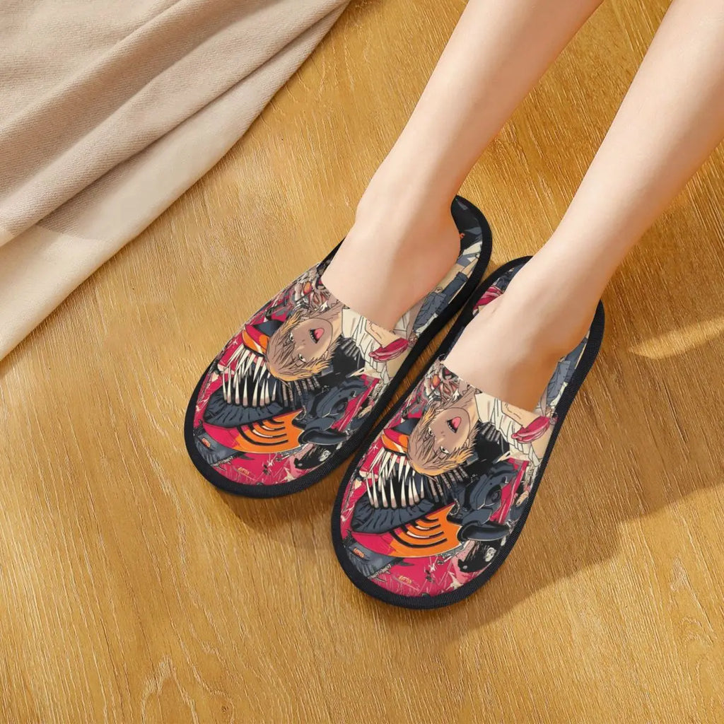 Chainsaw Man Reze House Slippers Living Room Anime Manga Soft Memory Foam Slippers Non Slip