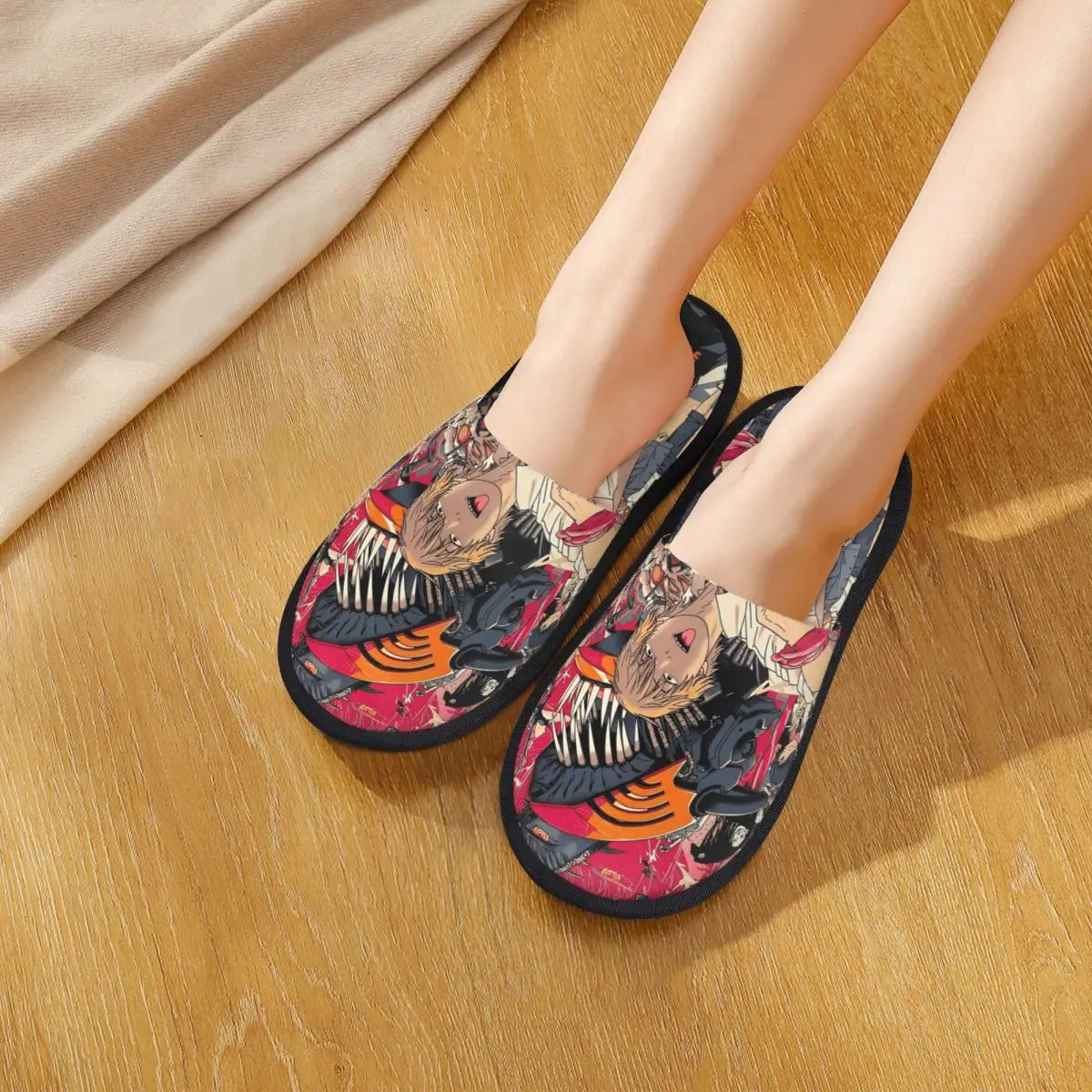 Chainsaw Man Reze House Slippers Living Room Anime Manga Soft Memory Foam Slippers Non Slip