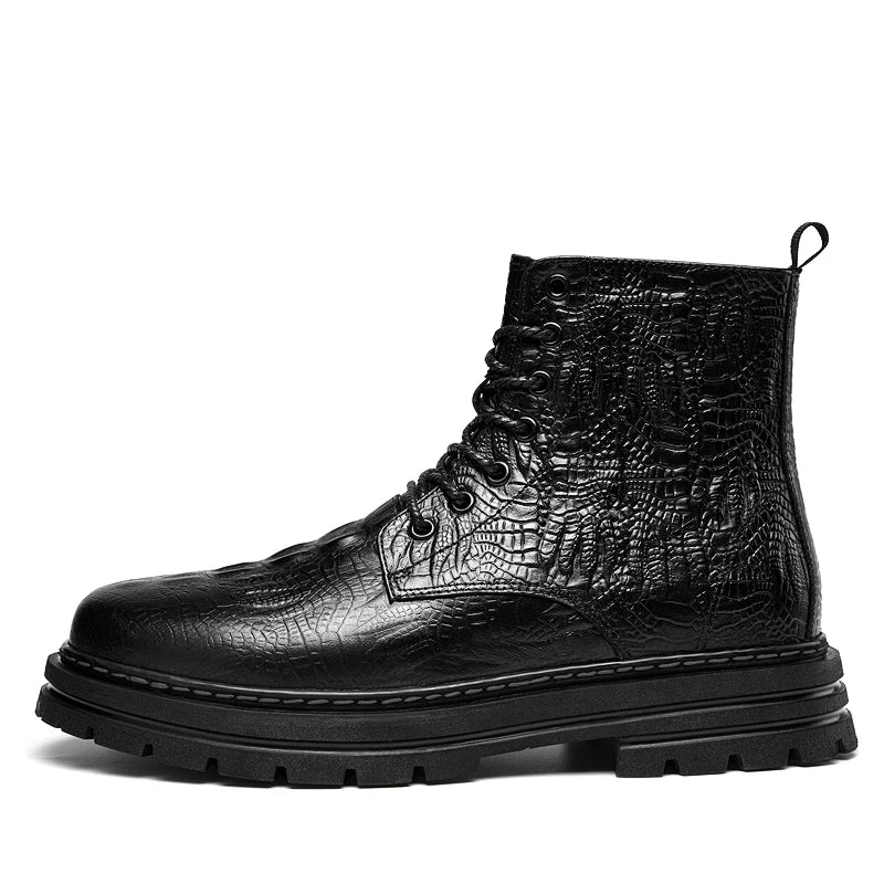Plus Big Size 47 48 Men Pure Black Genuine Leather Boots With Zipper High Top Shoes Real Original Natural Handmade