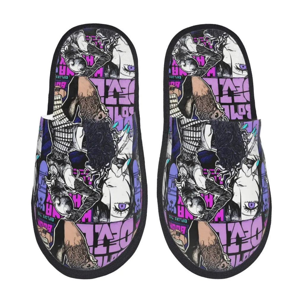 Chainsaw Man Reze House Slippers Living Room Anime Manga Soft Memory Foam Slippers Non Slip