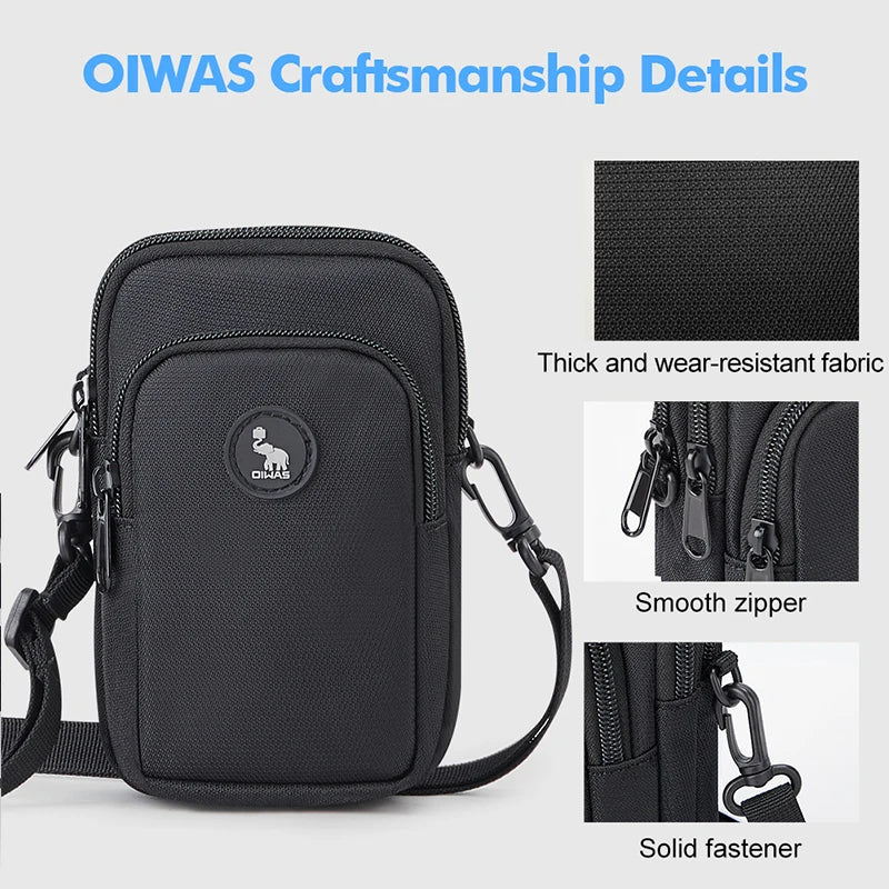 OIWAS Men Shoulder Bag Crossbody Bags Waist Bag Phone Bag Husband Wallet For Male Messenger Bag Mini Men's Purse Man Handbag