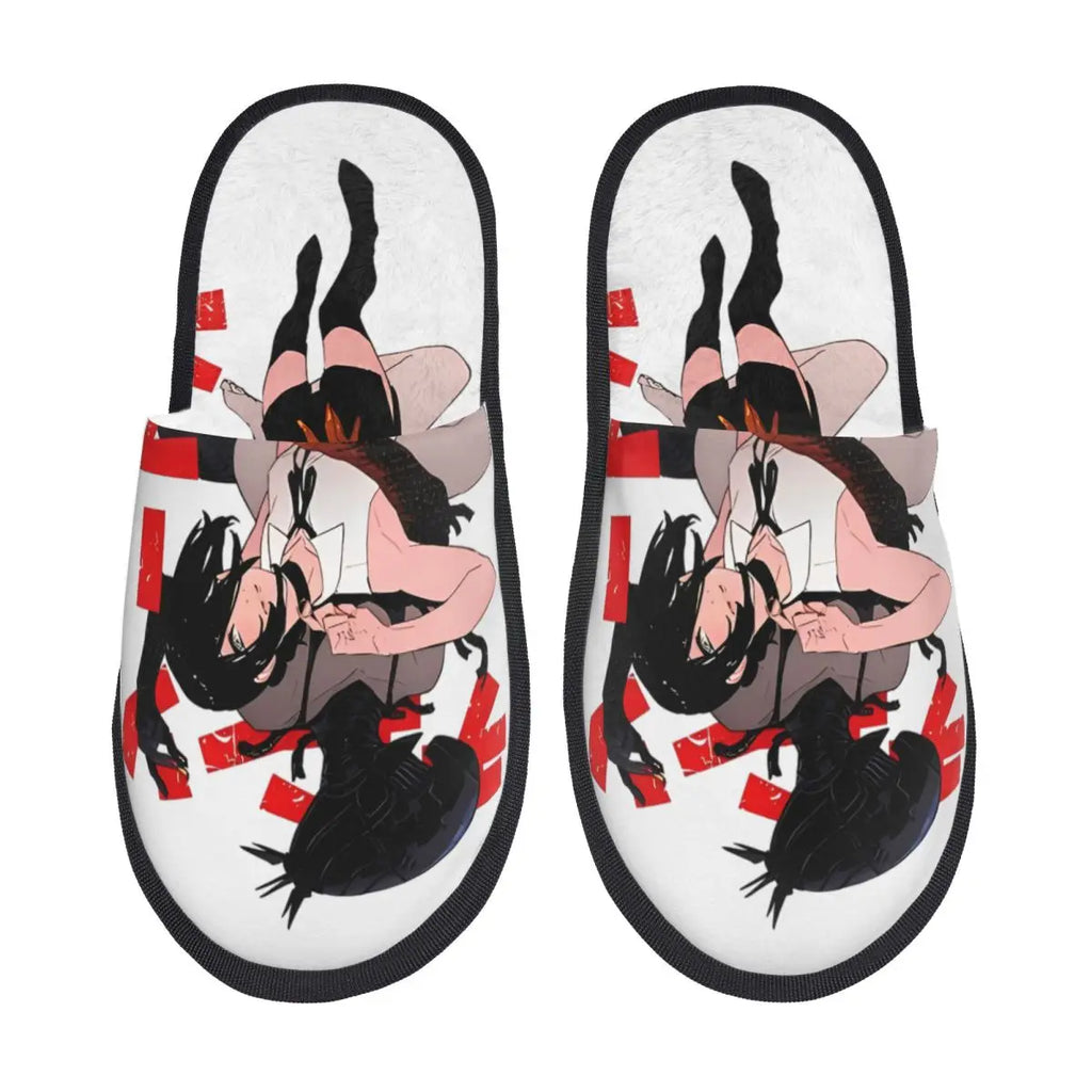 Chainsaw Man Reze House Slippers Living Room Anime Manga Soft Memory Foam Slippers Non Slip