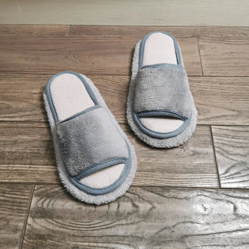 Microfibre Mop Slippers Solid Color Simple Wipeable Floor Mopping Sweeping Wood Floor Tile Cleaning Slippers Lazy Slippers