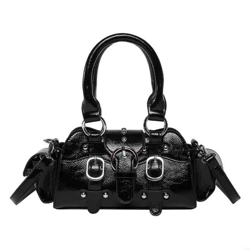 All-Matching Shoulder Bag for Woman Top Handle Bag Punk Styles Crossbody Bag Trendy Handbag PU Leather Bag