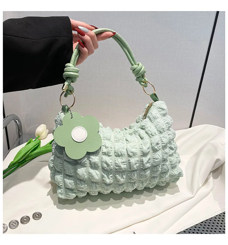 Women's New Handbag Korean Solid Color Dopamine Fashionable Versatile Shoulder Bag Luxury Brand High-quality Tote Bag