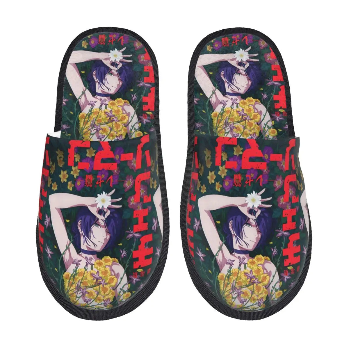 Chainsaw Man Reze House Slippers Living Room Anime Manga Soft Memory Foam Slippers Non Slip