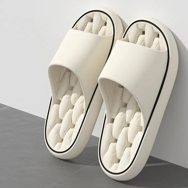 Big Size 48 49 Bathroom Slippers Leaking Quick-Drying Couples Home Shower Shoes Men Light Beach Flip Flops Women Swimming Slides