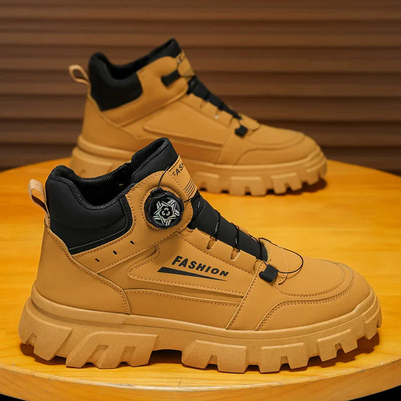 2025 Mens Boots Casual Shoes Winter Cowboy Combat Tactical Motorcycle Chelsea Ankle Leather Work Outdoor Hiking Designer Luxury