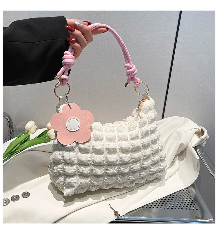 Women's New Handbag Korean Solid Color Dopamine Fashionable Versatile Shoulder Bag Luxury Brand High-quality Tote Bag