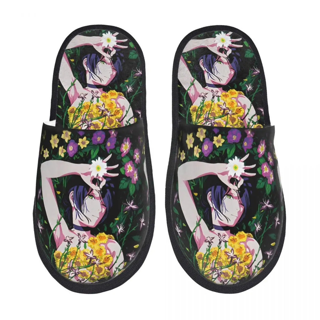 Chainsaw Man Reze House Slippers Living Room Anime Manga Soft Memory Foam Slippers Non Slip
