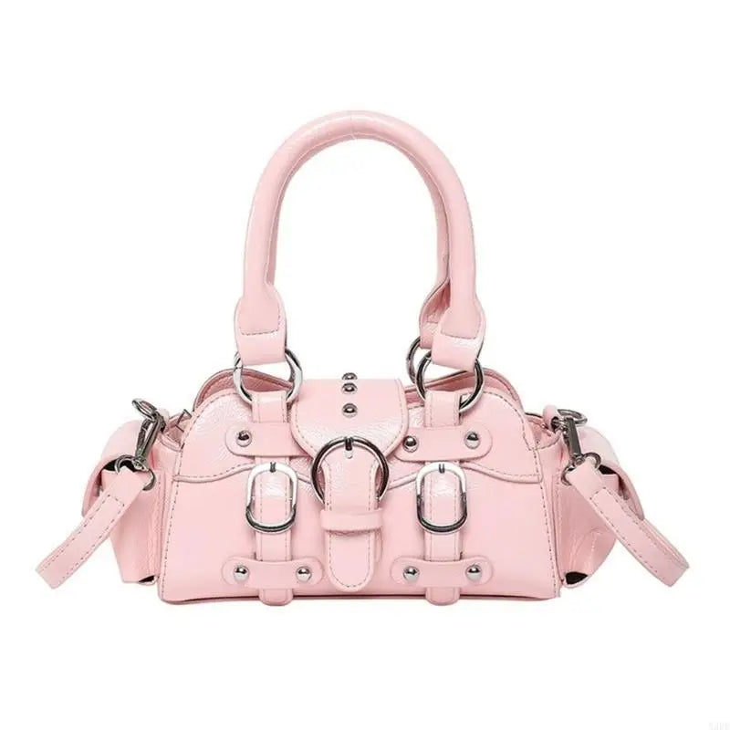 All-Matching Shoulder Bag for Woman Top Handle Bag Punk Styles Crossbody Bag Trendy Handbag PU Leather Bag