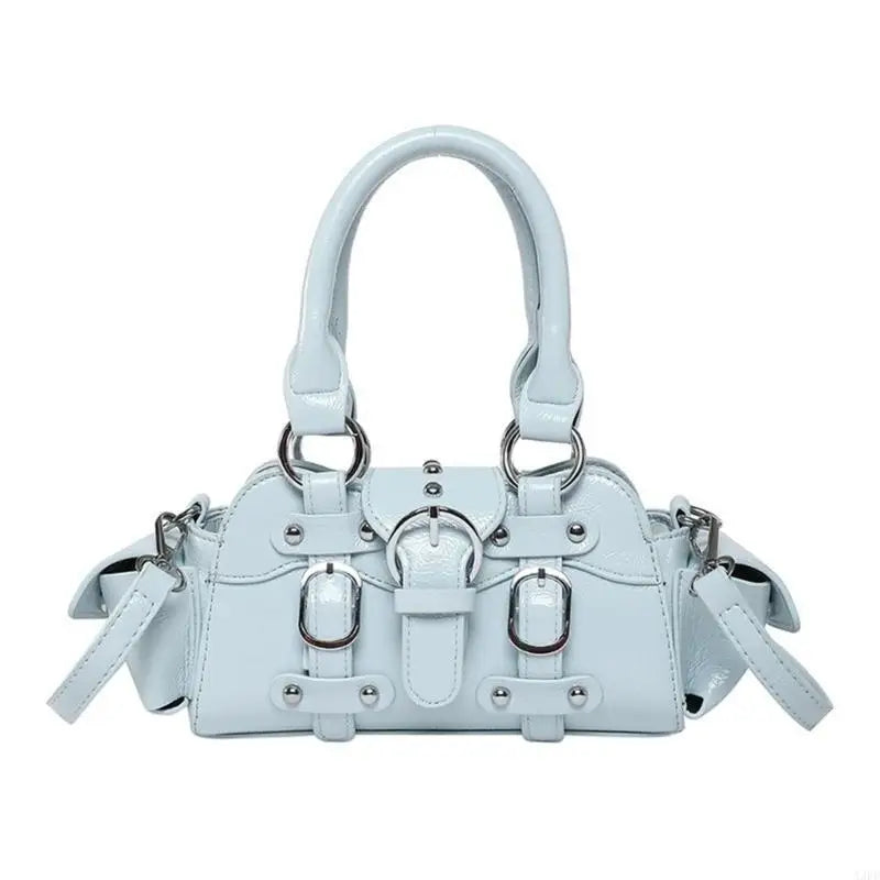 All-Matching Shoulder Bag for Woman Top Handle Bag Punk Styles Crossbody Bag Trendy Handbag PU Leather Bag