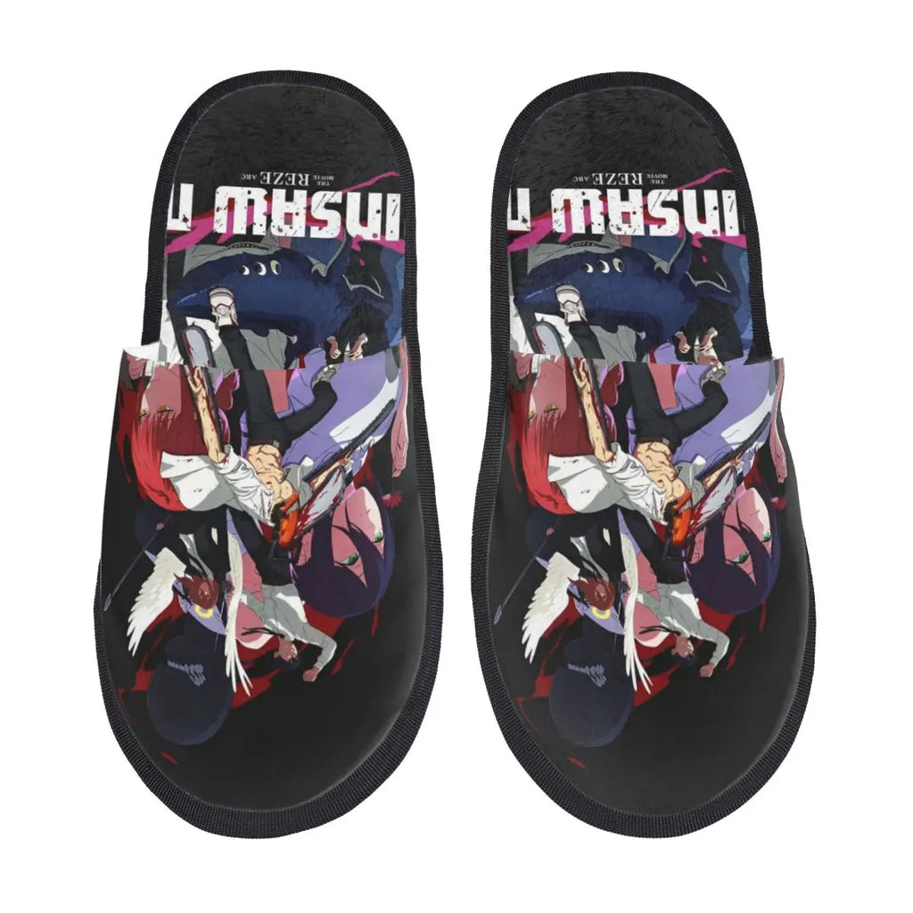 Chainsaw Man Reze House Slippers Living Room Anime Manga Soft Memory Foam Slippers Non Slip
