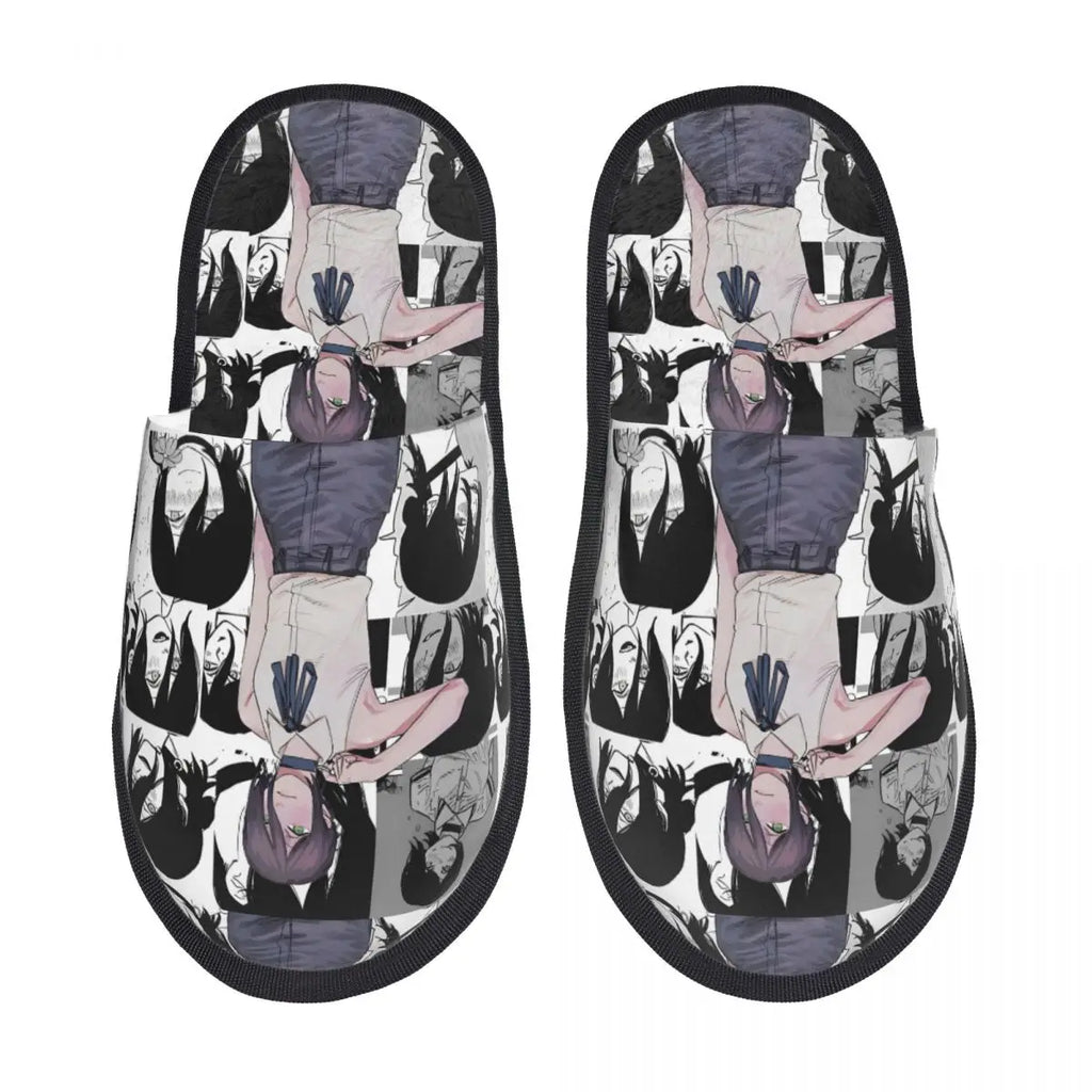 Chainsaw Man Reze House Slippers Living Room Anime Manga Soft Memory Foam Slippers Non Slip