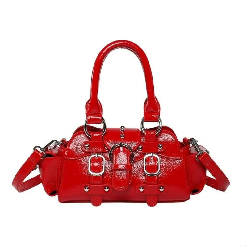 All-Matching Shoulder Bag for Woman Top Handle Bag Punk Styles Crossbody Bag Trendy Handbag PU Leather Bag