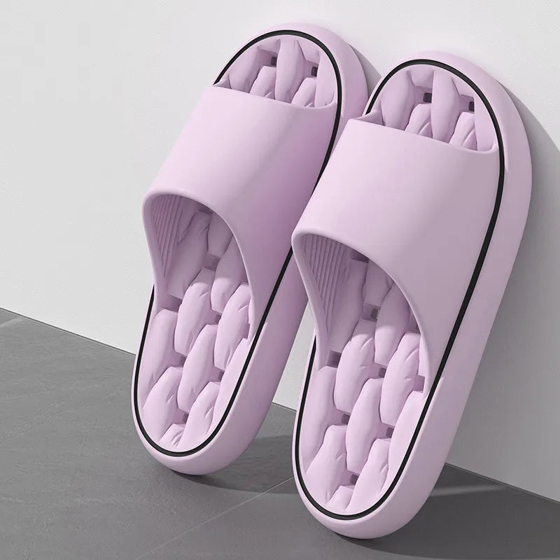 Big Size 48 49 Bathroom Slippers Leaking Quick-Drying Couples Home Shower Shoes Men Light Beach Flip Flops Women Swimming Slides
