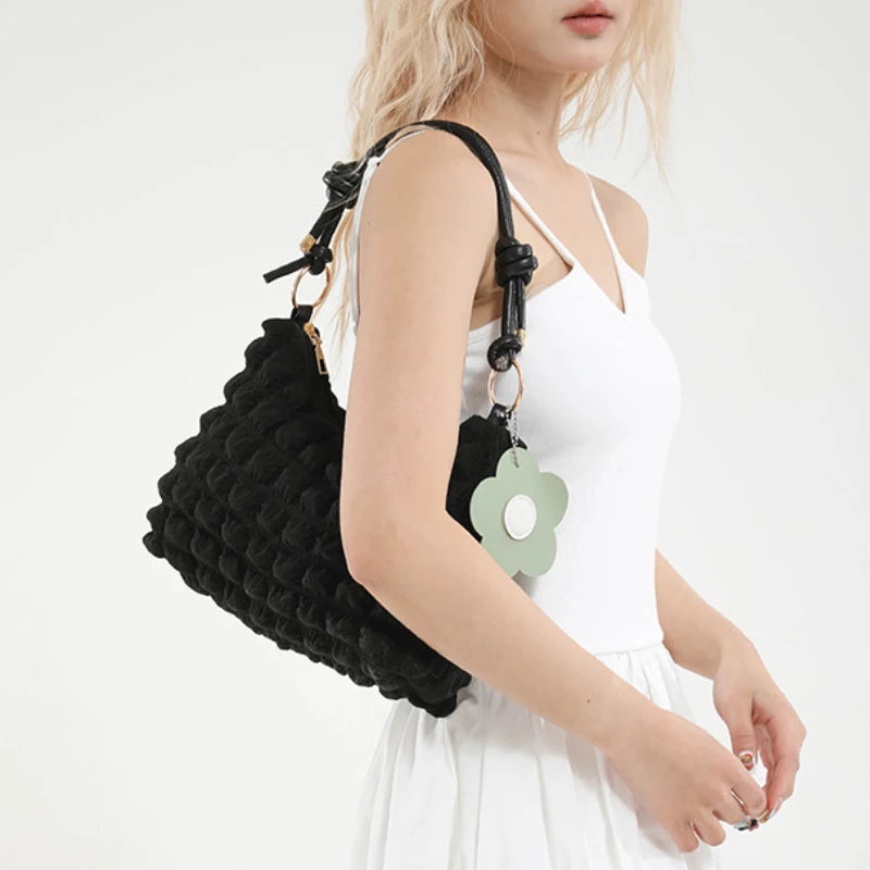 Women's New Handbag Korean Solid Color Dopamine Fashionable Versatile Shoulder Bag Luxury Brand High-quality Tote Bag