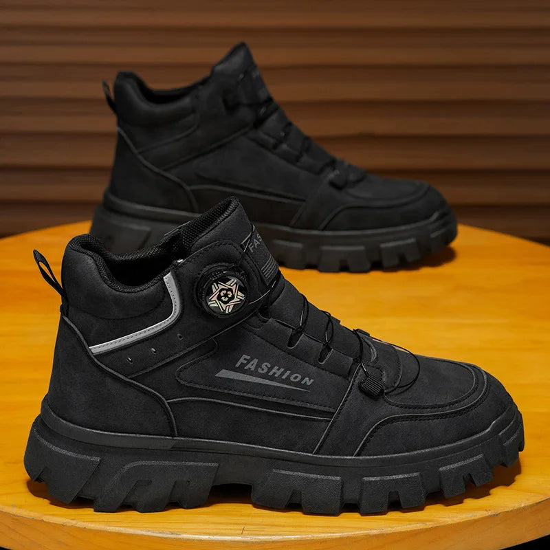 2025 Mens Boots Casual Shoes Winter Cowboy Combat Tactical Motorcycle Chelsea Ankle Leather Work Outdoor Hiking Designer Luxury