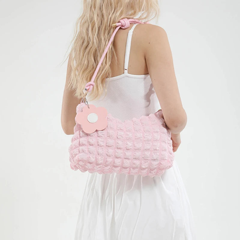 Women's New Handbag Korean Solid Color Dopamine Fashionable Versatile Shoulder Bag Luxury Brand High-quality Tote Bag