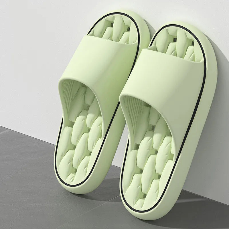 Big Size 48 49 Bathroom Slippers Leaking Quick-Drying Couples Home Shower Shoes Men Light Beach Flip Flops Women Swimming Slides