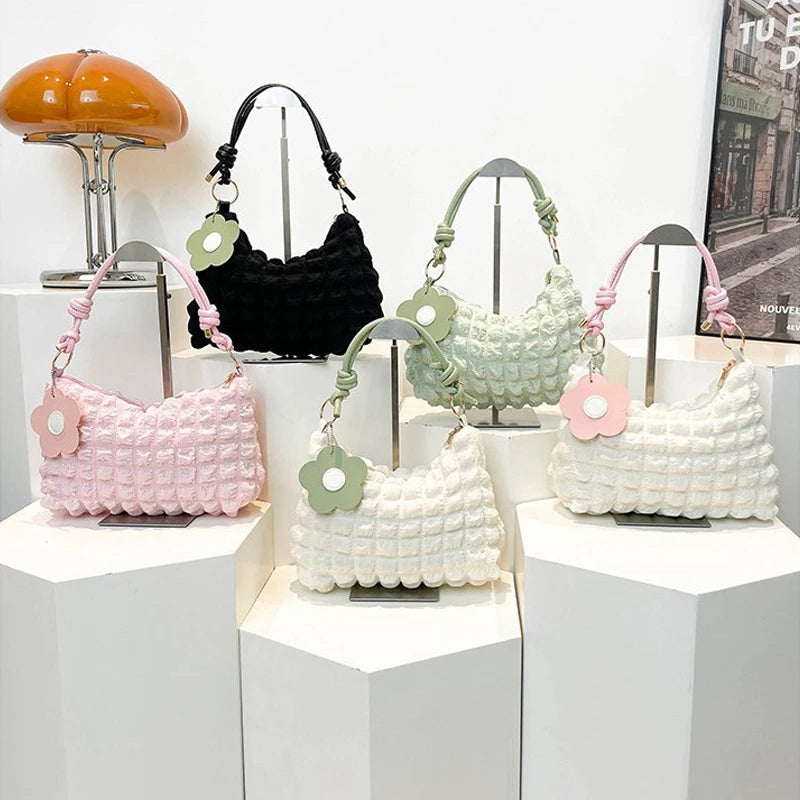Women's New Handbag Korean Solid Color Dopamine Fashionable Versatile Shoulder Bag Luxury Brand High-quality Tote Bag