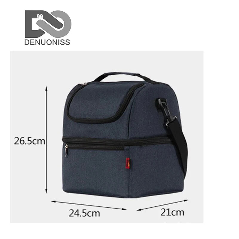 DENUONISS Thermo Lunch Bags Thermal Lunch Box For Kids Food Bag Picnic Bag Handbag Cooler Insulated Cooler Bag