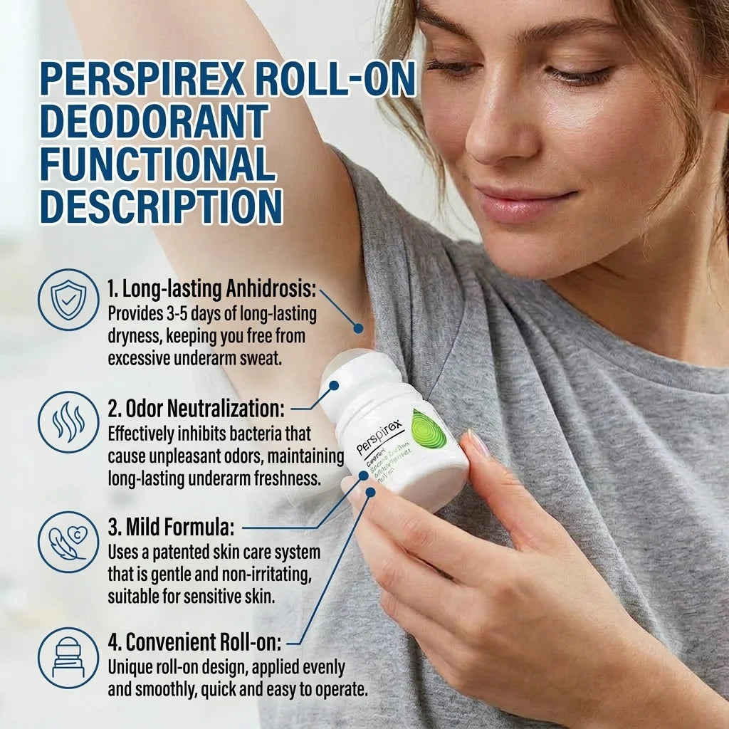 Portable Sweat Deodorant Roll-On Gentle Long-Lasting Subtle Fragrance Gentle Comfort Non-irritating Underarm Skin Care Body Care