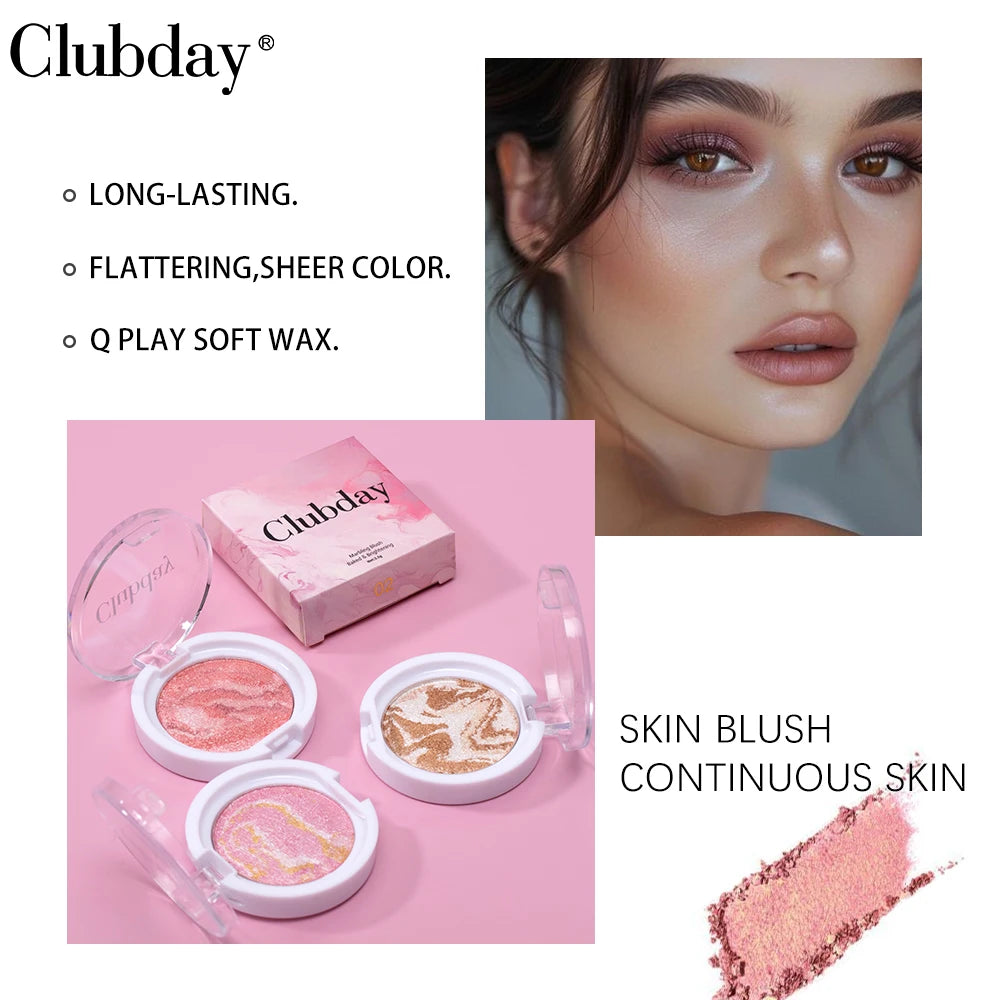 Monochrome Powder Blusher High Gloss Powder Gloss Shiny Highlight Contour Palette Natural  Gloss Concealer  Long-Lasting