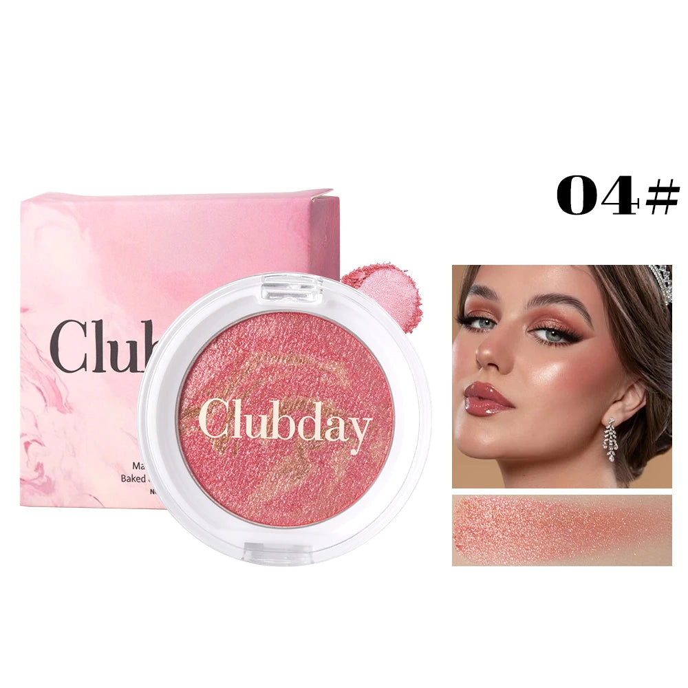 Monochrome Powder Blusher High Gloss Powder Gloss Shiny Highlight Contour Palette Natural  Gloss Concealer  Long-Lasting