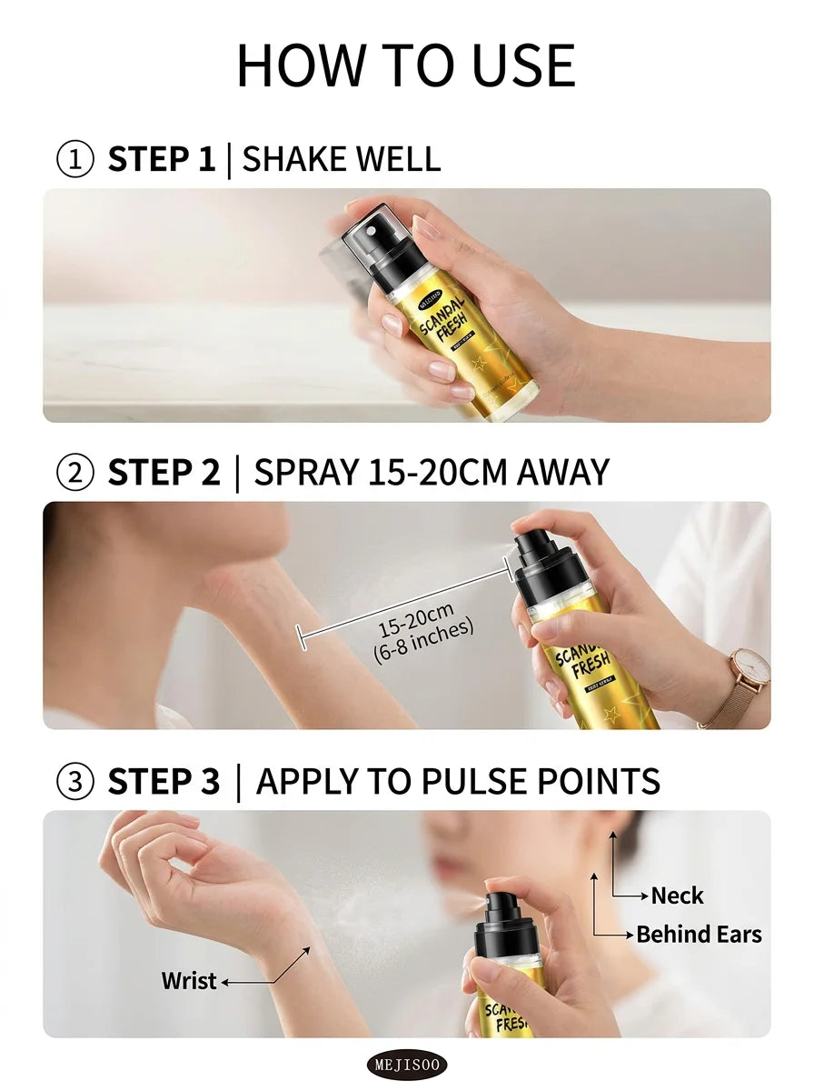 Long-Lasting Body Fragrance Spray – Effectively Controls Odor Body Mist Suitable For Both Men And Women Convenient And Portable