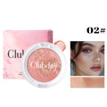 Monochrome Powder Blusher High Gloss Powder Gloss Shiny Highlight Contour Palette Natural  Gloss Concealer  Long-Lasting