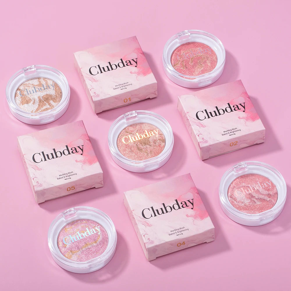 Monochrome Powder Blusher High Gloss Powder Gloss Shiny Highlight Contour Palette Natural  Gloss Concealer  Long-Lasting
