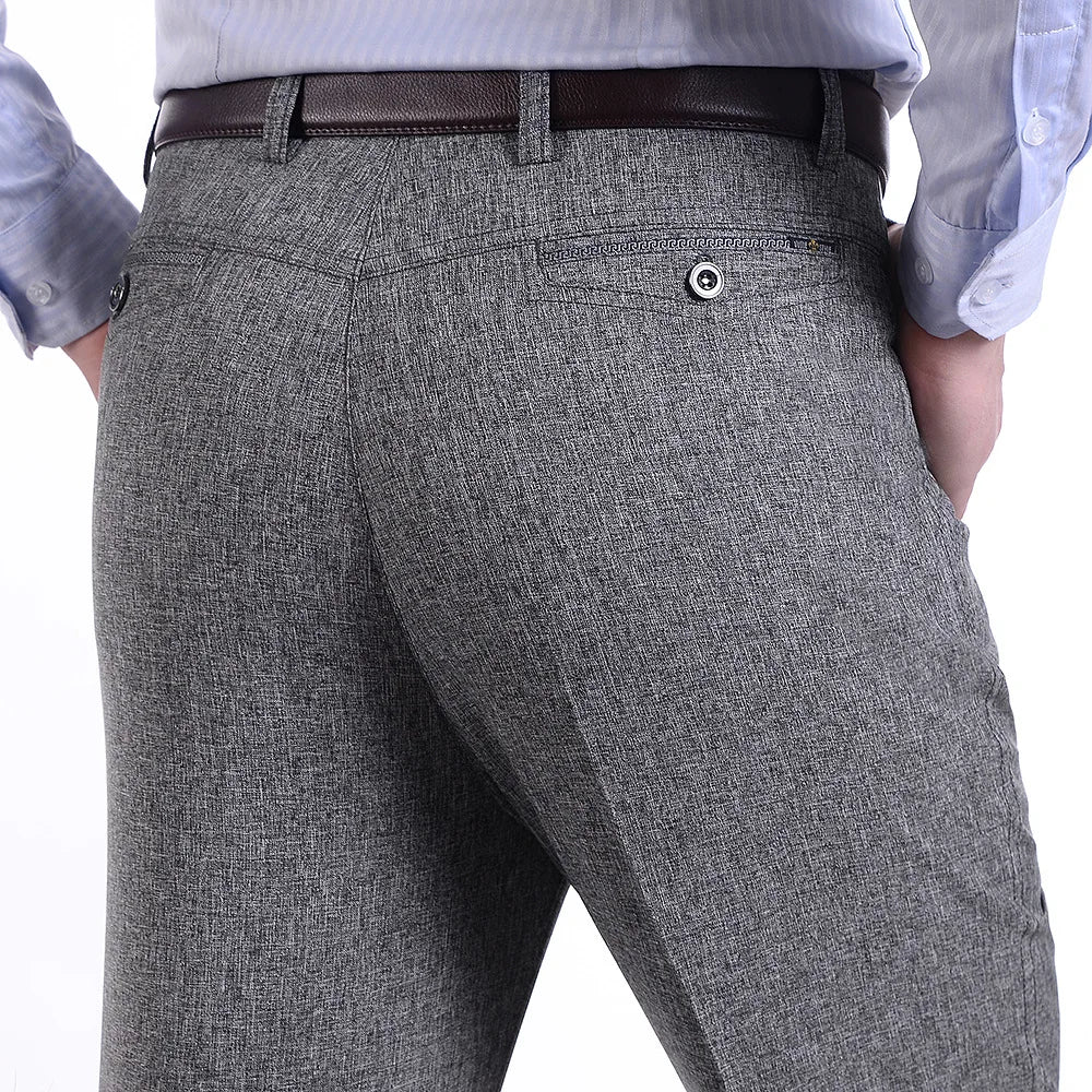 MRMT 2026 Brand Men's Trousers Middle-aged Men Trousers Casual Loose Thin Pants for Male Straight High Waist Man Trouser Pant