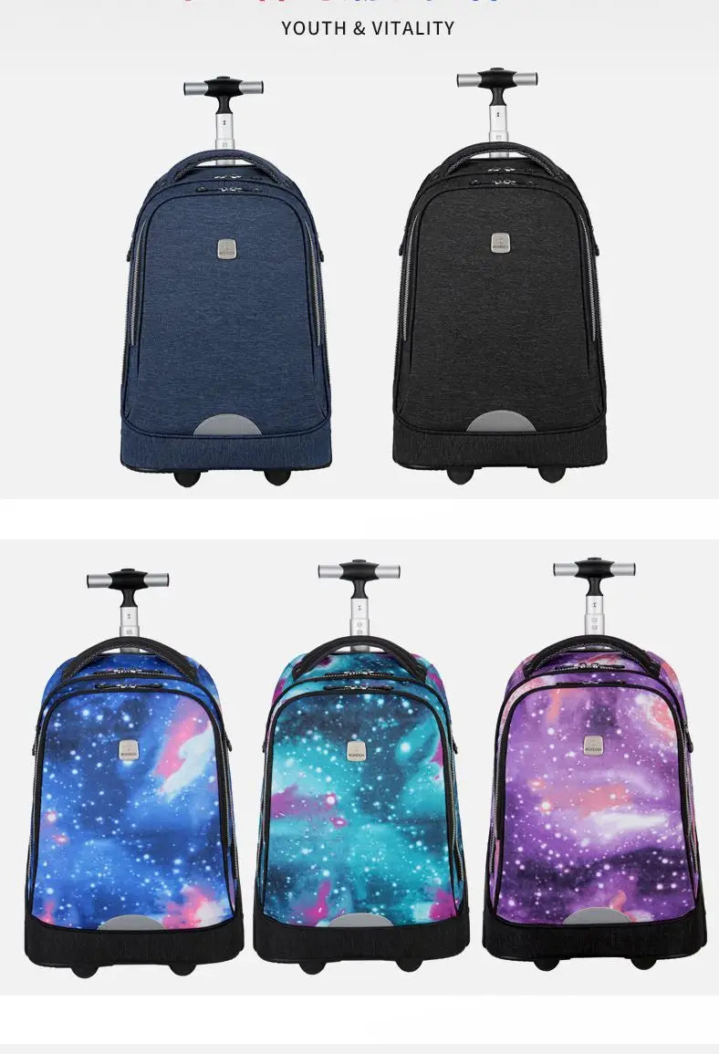 large wheels School Rolling Bags for teenagers travel trolley bags for Children wheeled bag bags for travel rolling bag wheels