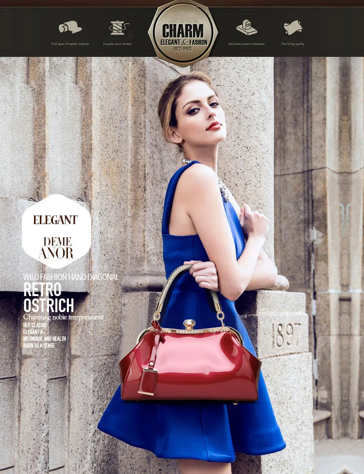 Evening Bags Patent Leather Women Handbags Fashion Women'S Shoulder Bags Ladies Clutchs Wedding Party Bags bolsa feminina