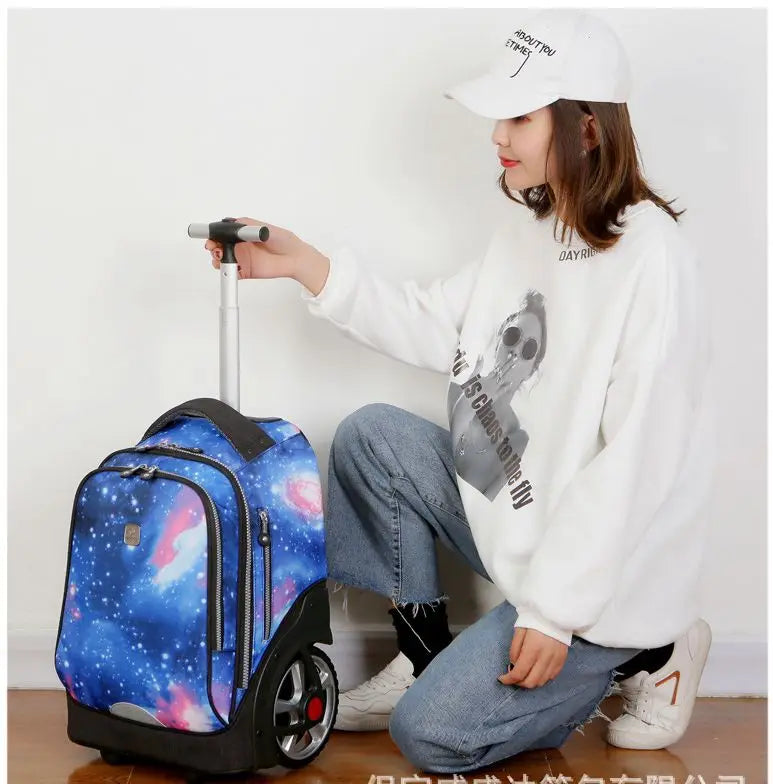 large wheels School Rolling Bags for teenagers travel trolley bags for Children wheeled bag bags for travel rolling bag wheels