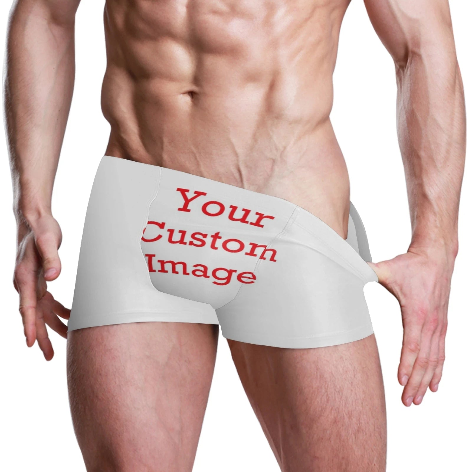 Men Swimwear Pants Summer Sexy Beach Shorts Swim Shorts Trunks New Custom Picture Swimsuit Men's Swimming Trunks Boxer Briefs