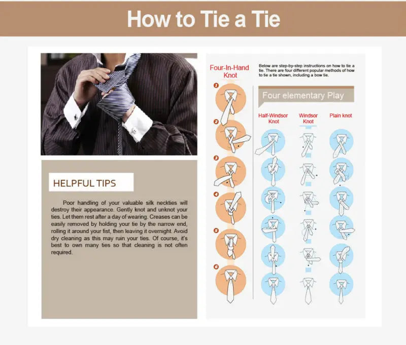 2023 New Gift Tie for Men Novelty Brown Solid Fashion Brand Wedding Party Necktie Handky Cufflinks Wholesale Hi-Tie Designer
