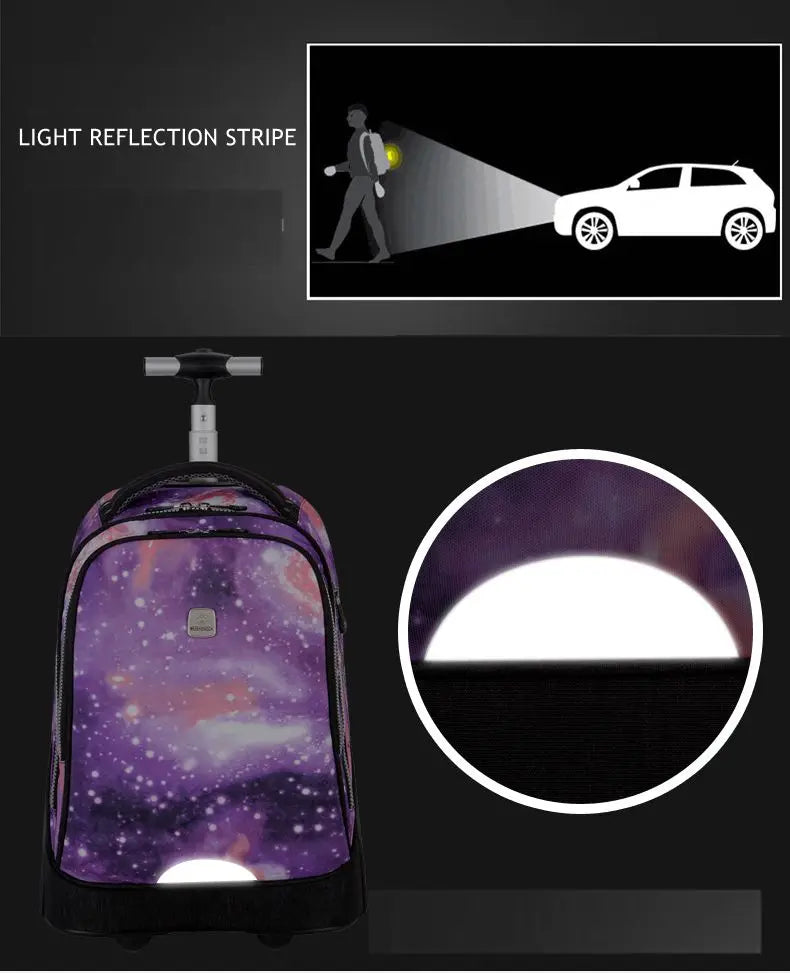 large wheels School Rolling Bags for teenagers travel trolley bags for Children wheeled bag bags for travel rolling bag wheels
