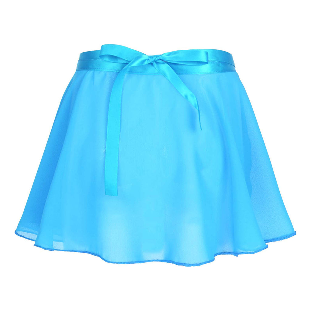 Kids Girls Ballet Skirt Dance Basic Classic Chiffon Mini Pull-On Wrap Skirt Ballerina Costume Dance Gymnastics Leotard Skirts