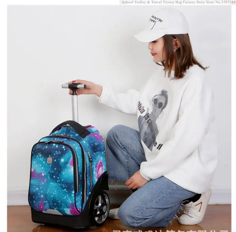 large wheels School Rolling Bags for teenagers travel trolley bags for Children wheeled bag bags for travel rolling bag wheels