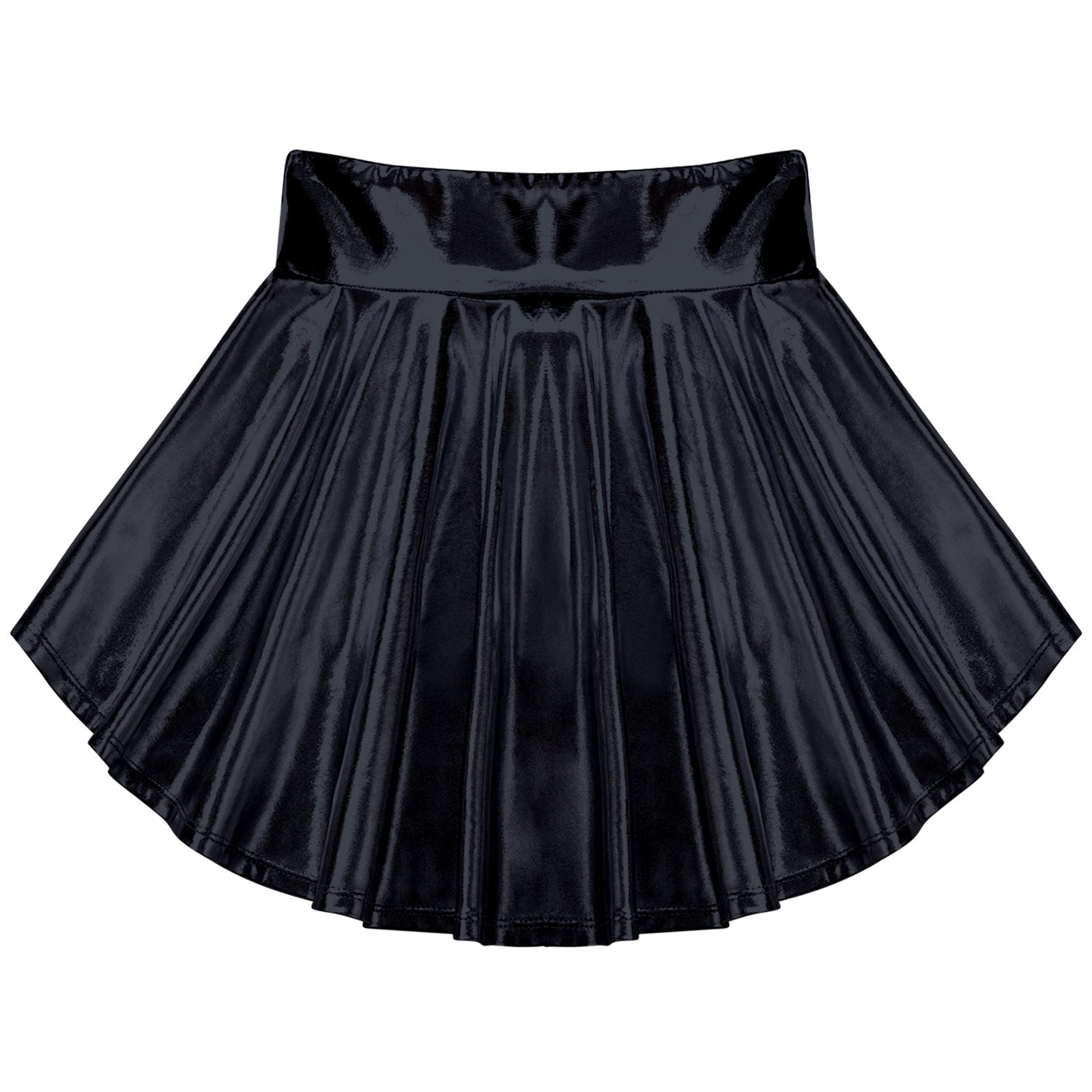 Girls Ballet Dance Skirts Solid Color Ruffle Irregular Hem Dance Party Costume Kids Dance Wear Bronzing Cloth Mini Skirts