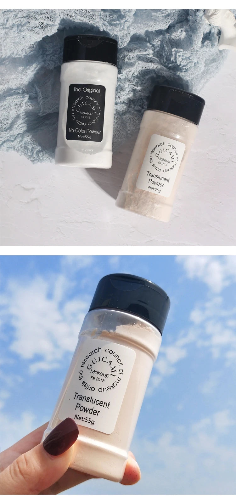 NOVO Brand Makeup Powder 2 Colors Loose Powder Face Makeup Waterproof Loose Powder Skin Finish Powder