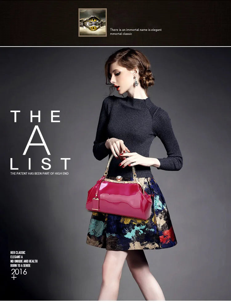 Evening Bags Patent Leather Women Handbags Fashion Women'S Shoulder Bags Ladies Clutchs Wedding Party Bags bolsa feminina