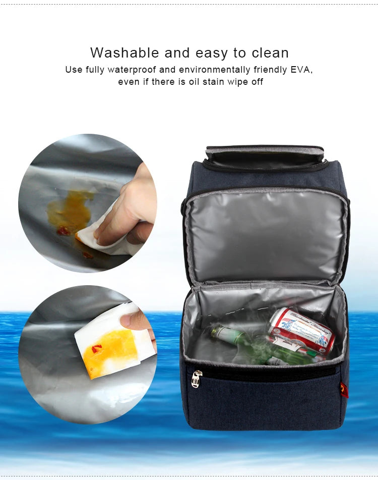 DENUONISS Thermo Lunch Bags Thermal Lunch Box For Kids Food Bag Picnic Bag Handbag Cooler Insulated Cooler Bag