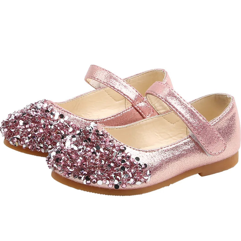 2023 Spring New Children Shoes Girls Princess Shoes Glitter Children Baby Dance Shoes Casual Toddler Girl Sandals
