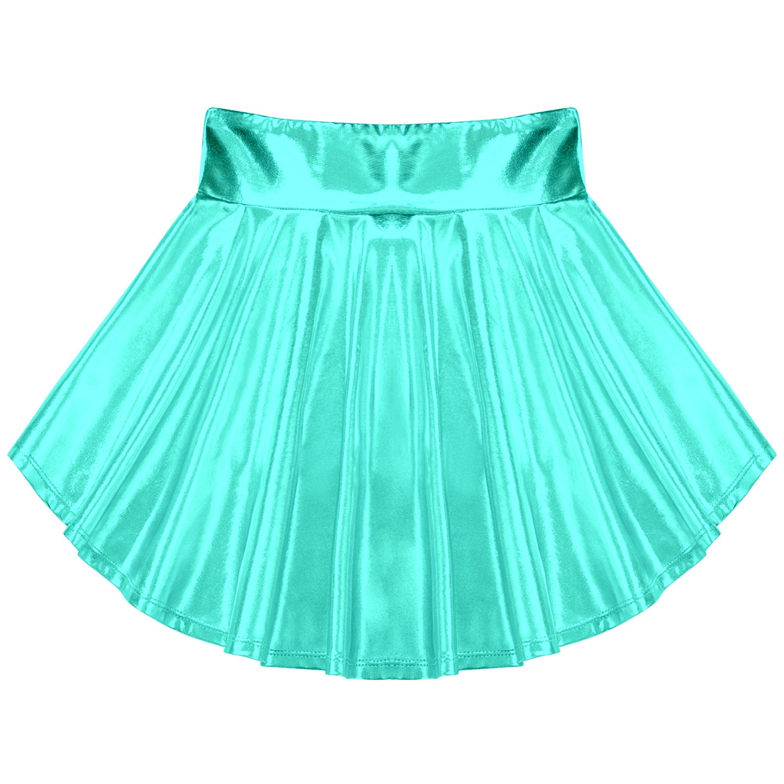 Girls Ballet Dance Skirts Solid Color Ruffle Irregular Hem Dance Party Costume Kids Dance Wear Bronzing Cloth Mini Skirts