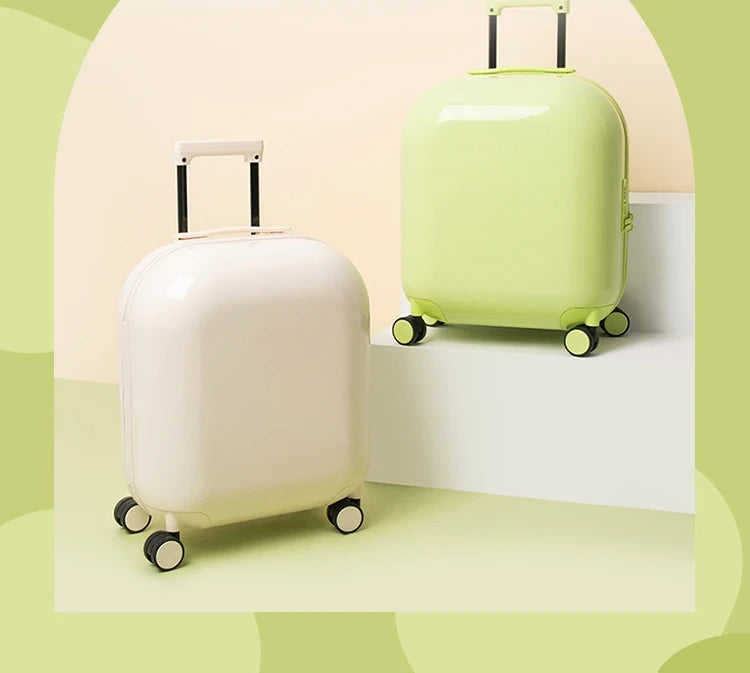 20-Inch Luggage Women's Japanese-Style Lightweight Suitcase Password Suitcase Mute Bread Candy Color Cute Boarding Bag
