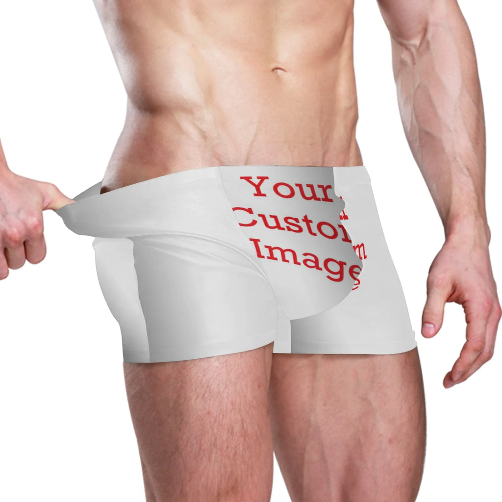 Men Swimwear Pants Summer Sexy Beach Shorts Swim Shorts Trunks New Custom Picture Swimsuit Men's Swimming Trunks Boxer Briefs